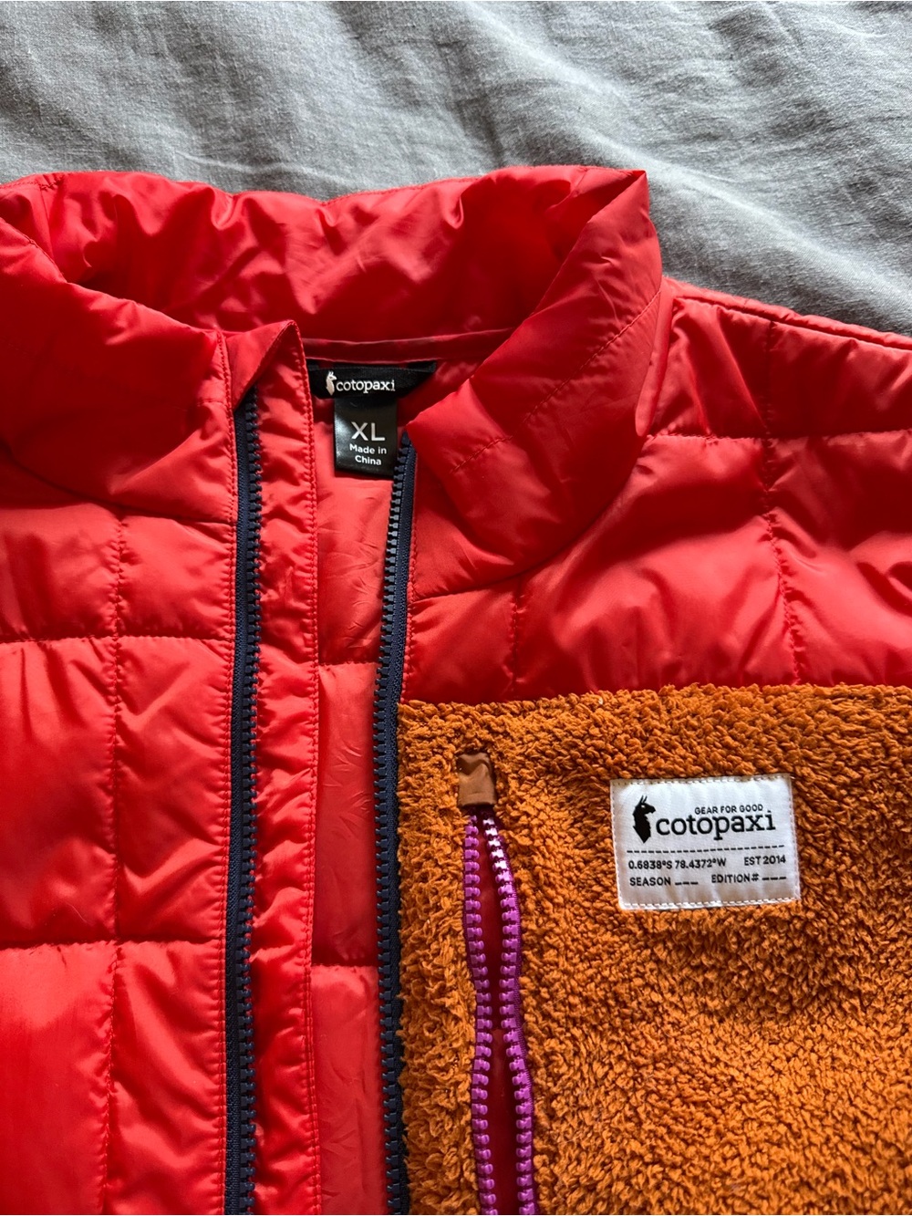 Cotopaxi Trico Hybrid Vest - Red, Orange, Purple - Picture 2 of 2